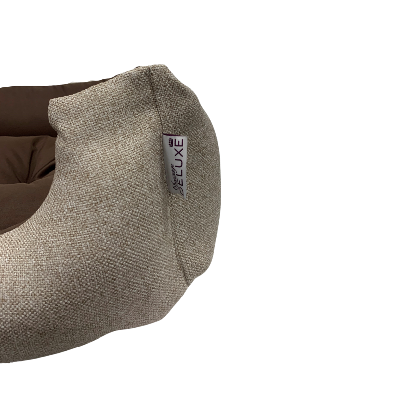 Dressage Deluxe Premium Dog Bed Large -  Cream Tweed-2